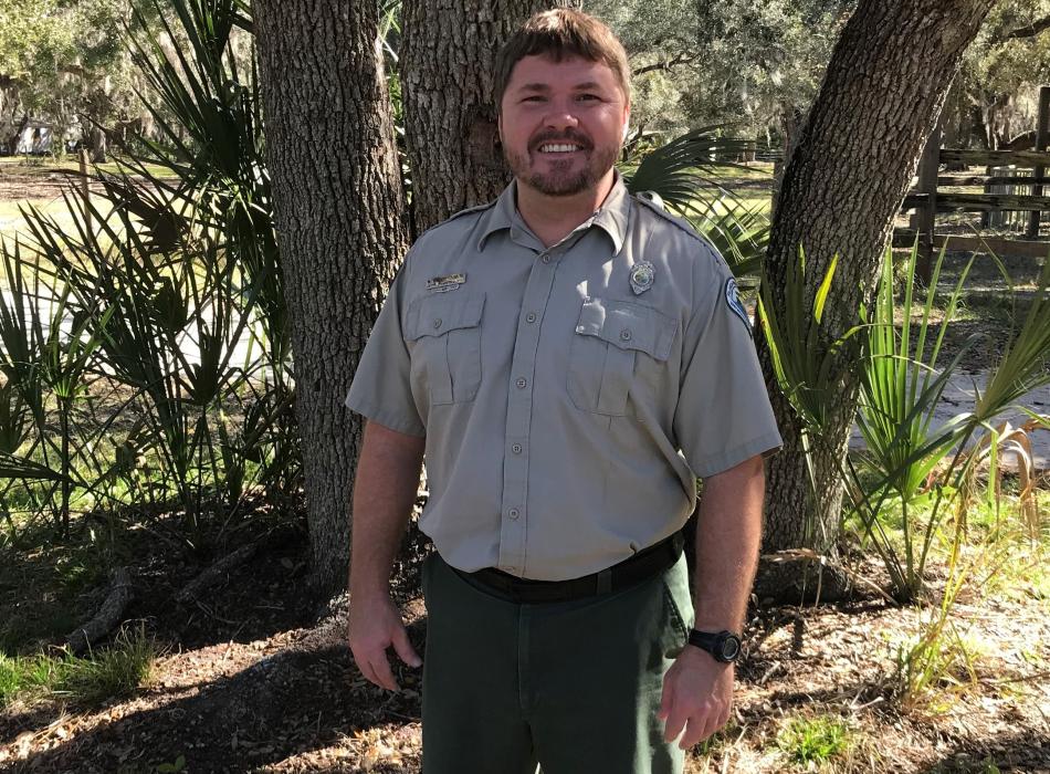 Park Ranger Tommy Brown smiling at the camera
