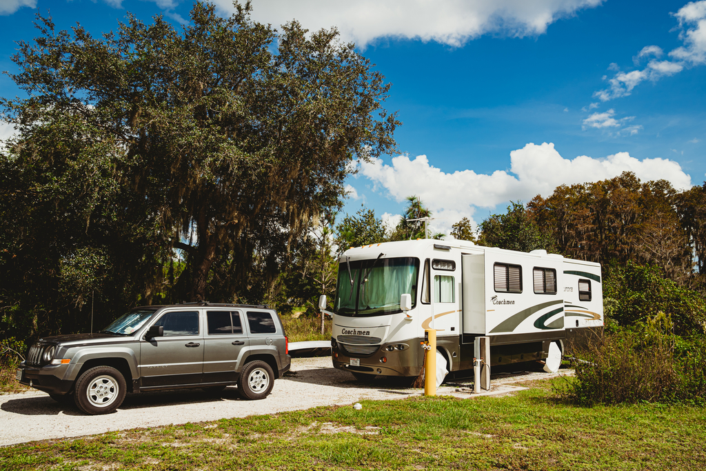 RV in the campground