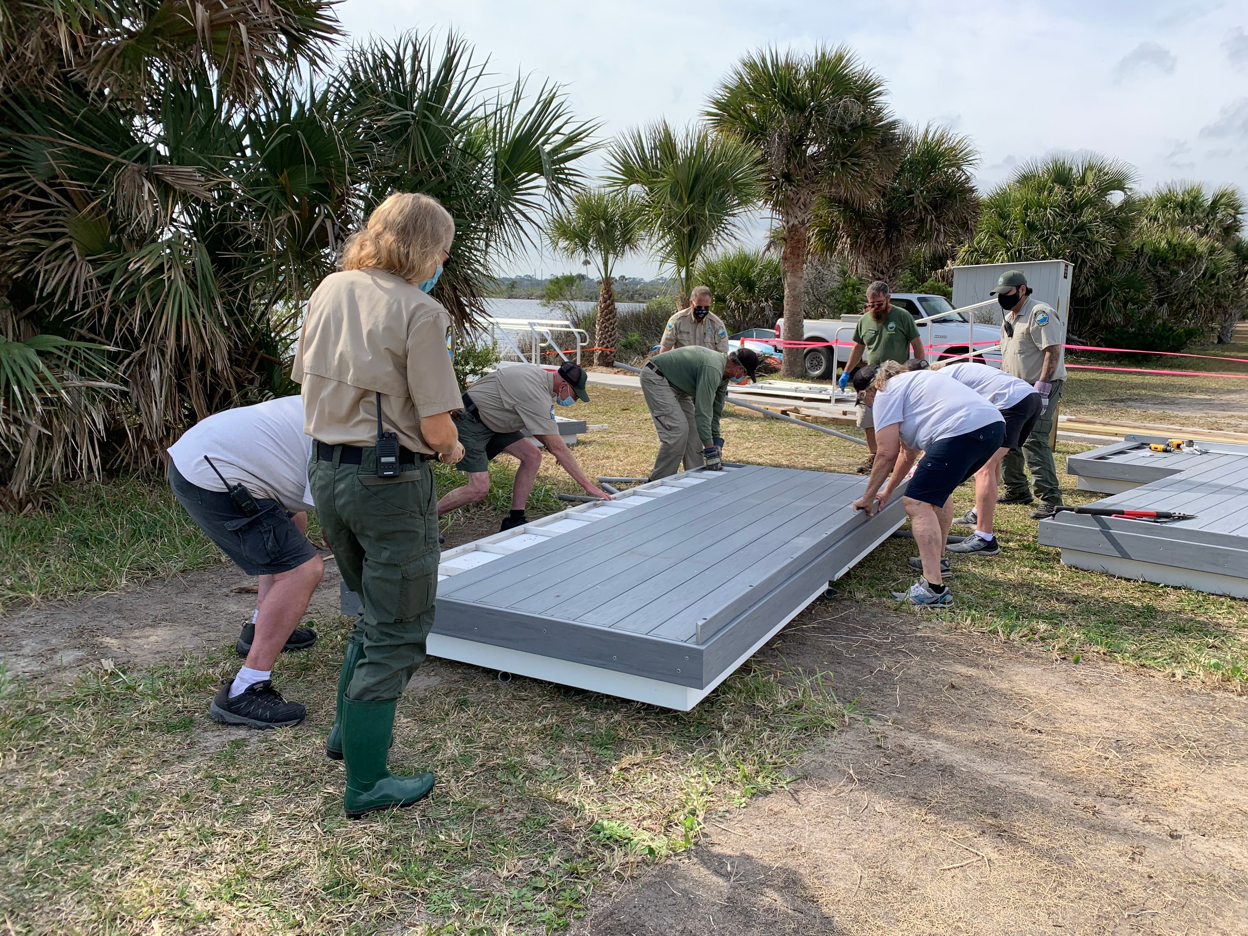 Kayak Launch Installation Team