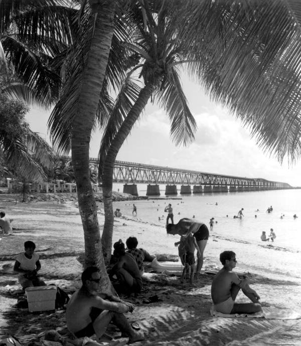 Beachgoers in 1965