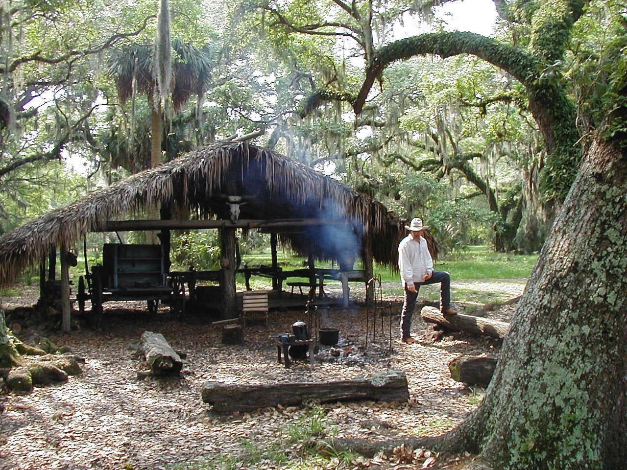 A cow hunter at cow camp