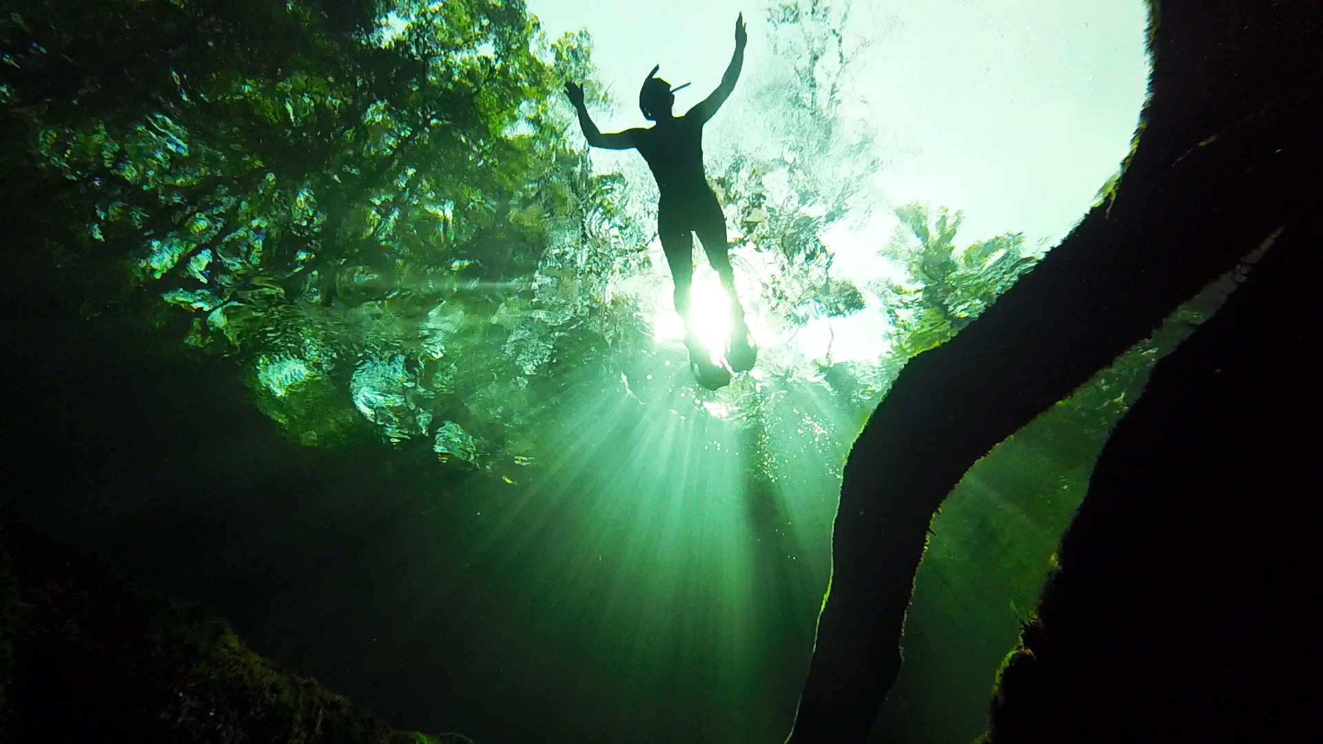 Snorkeler at Blue Spring