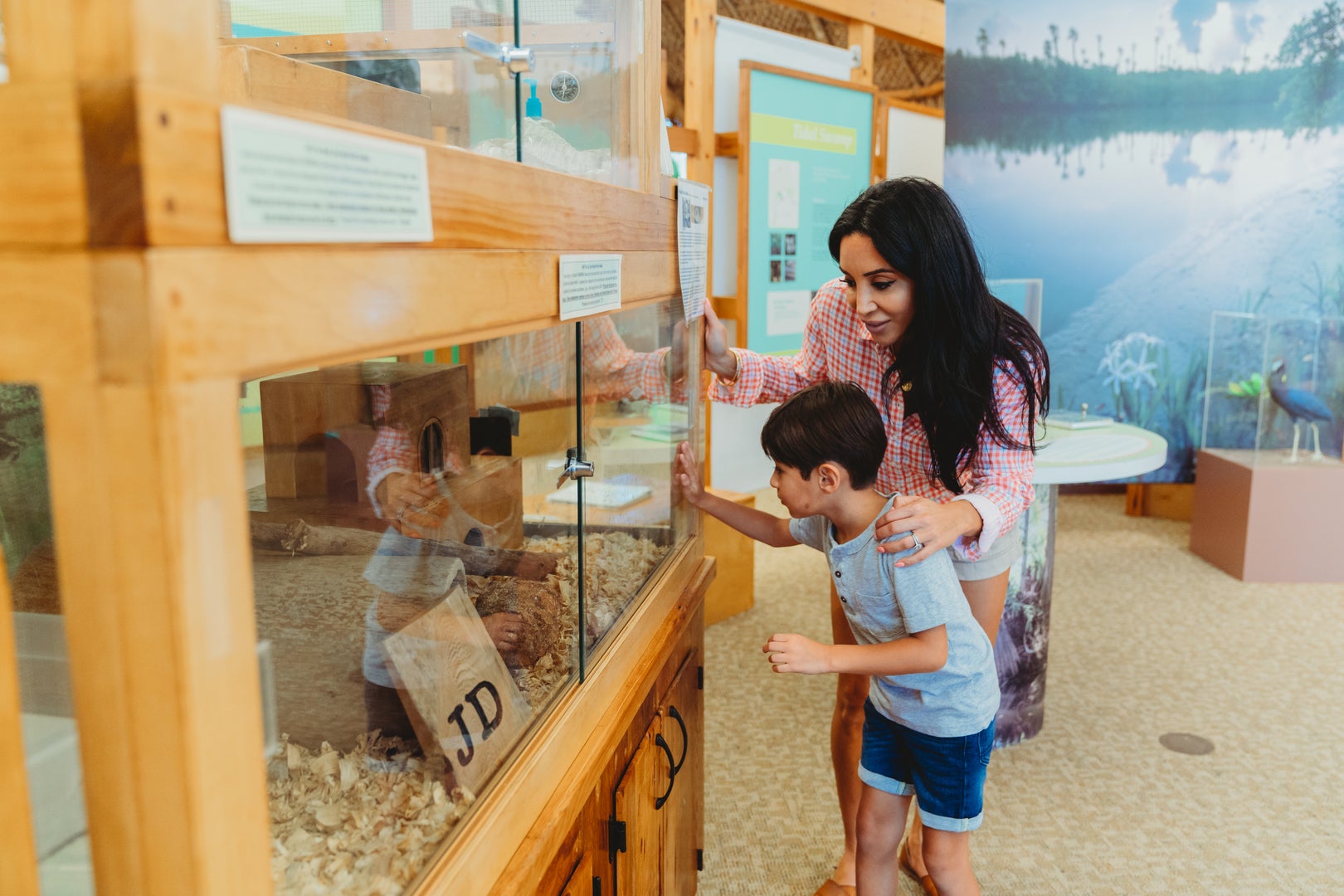 Inside the visitor's center