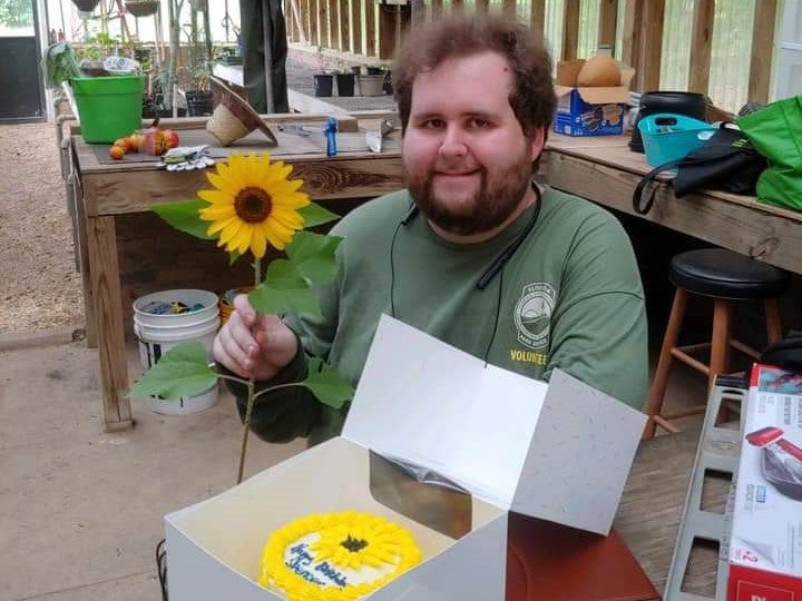 Spencer Aspy volunteers at Alfred B. Maclay Gardens State Park.