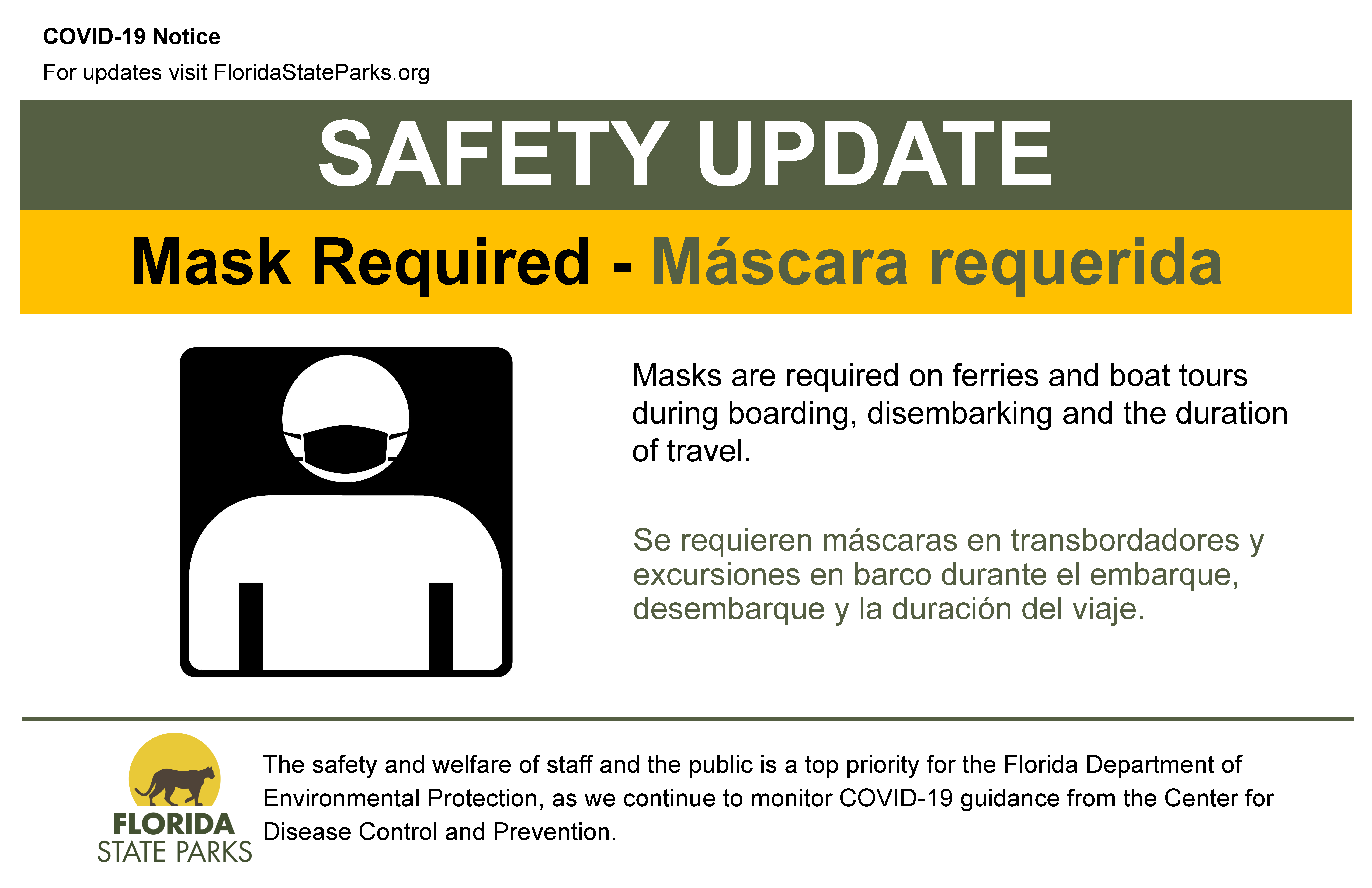 Safety Update Mask Required Watercraft