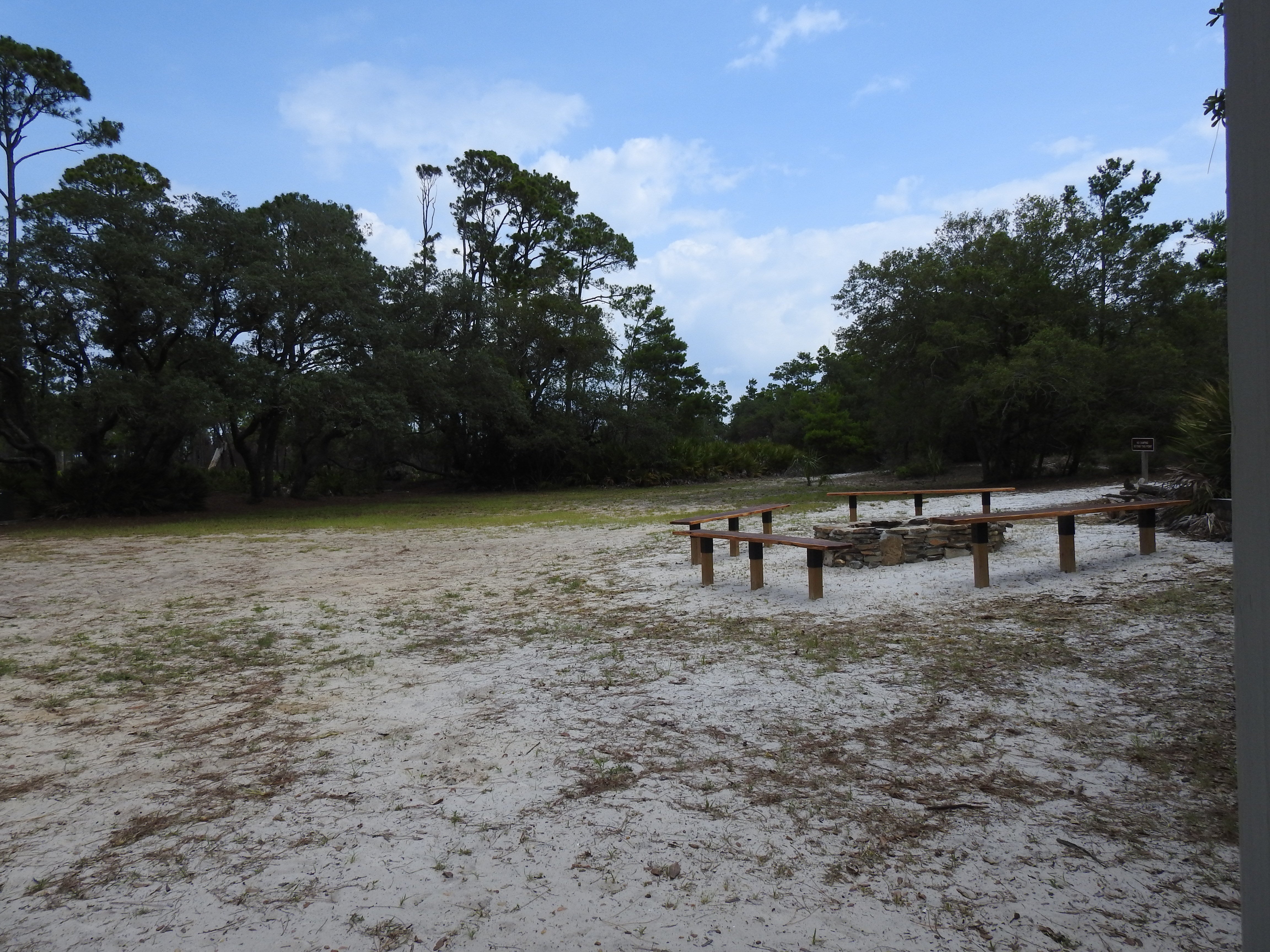 Group camp with view of tent area