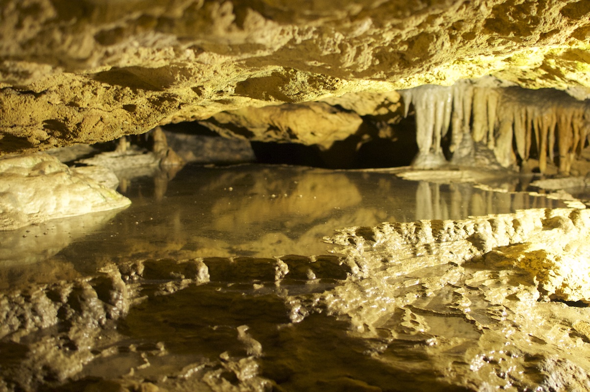 A view of the inside of the caverns.