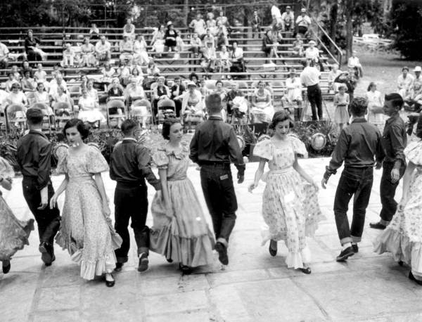 Dancing at the Folk Festival in 1957