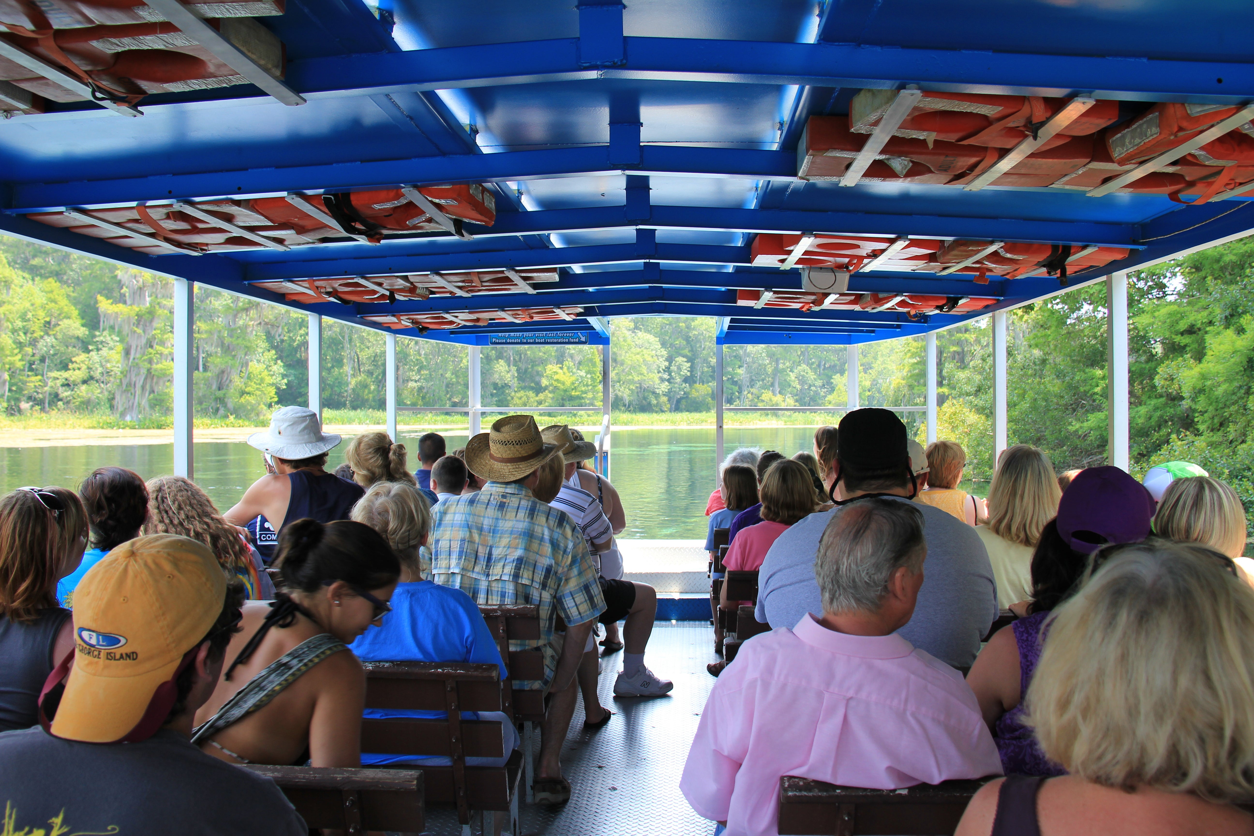 River Boat Tour inside