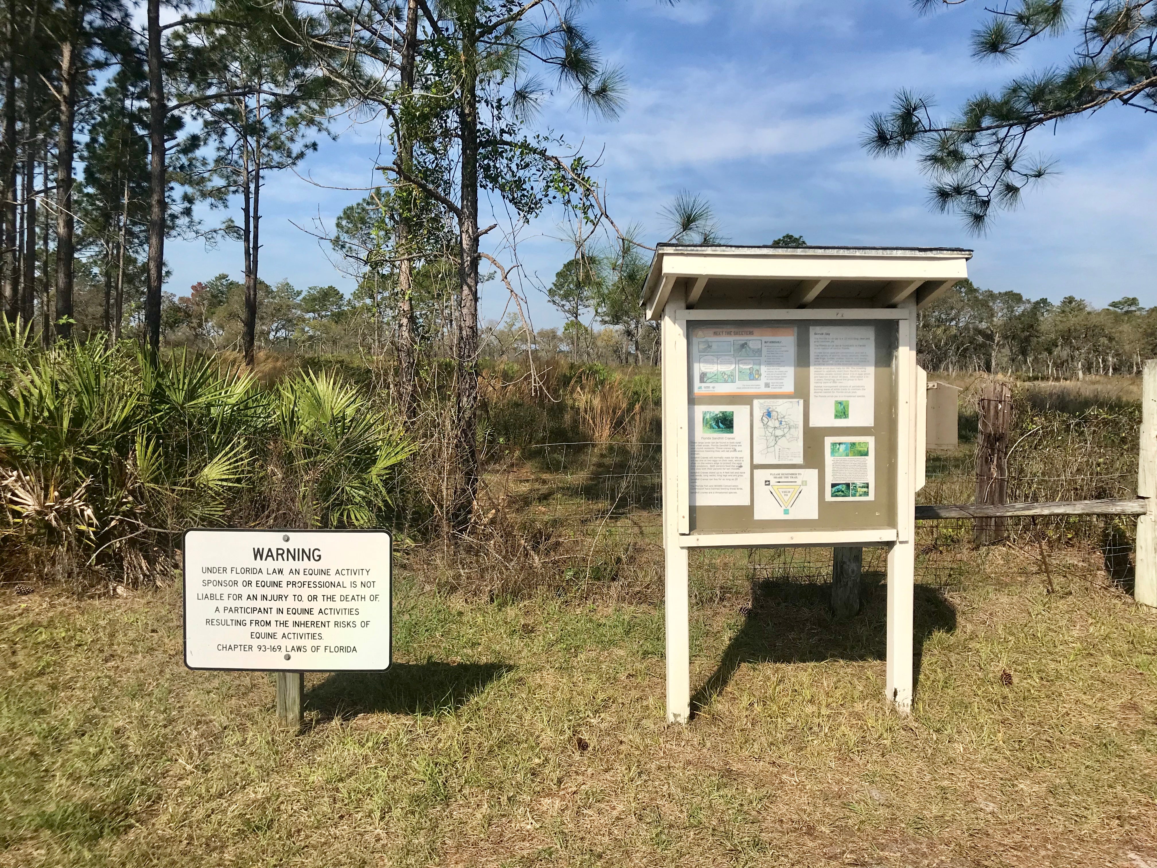 Trail head at Rock Springs Run