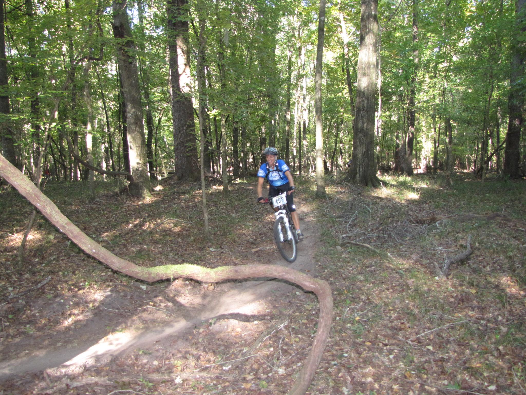 Cyclist on trail