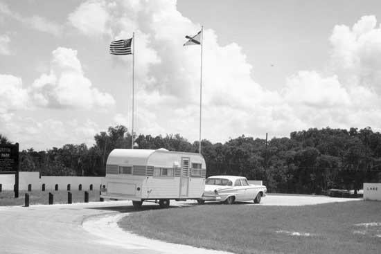 Camping at Lake Griffin, circa 1960