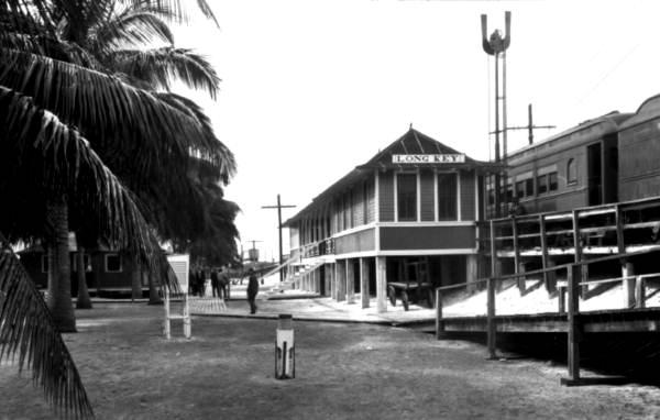 Railroad depot by the Long Key Fishing Camp cottages