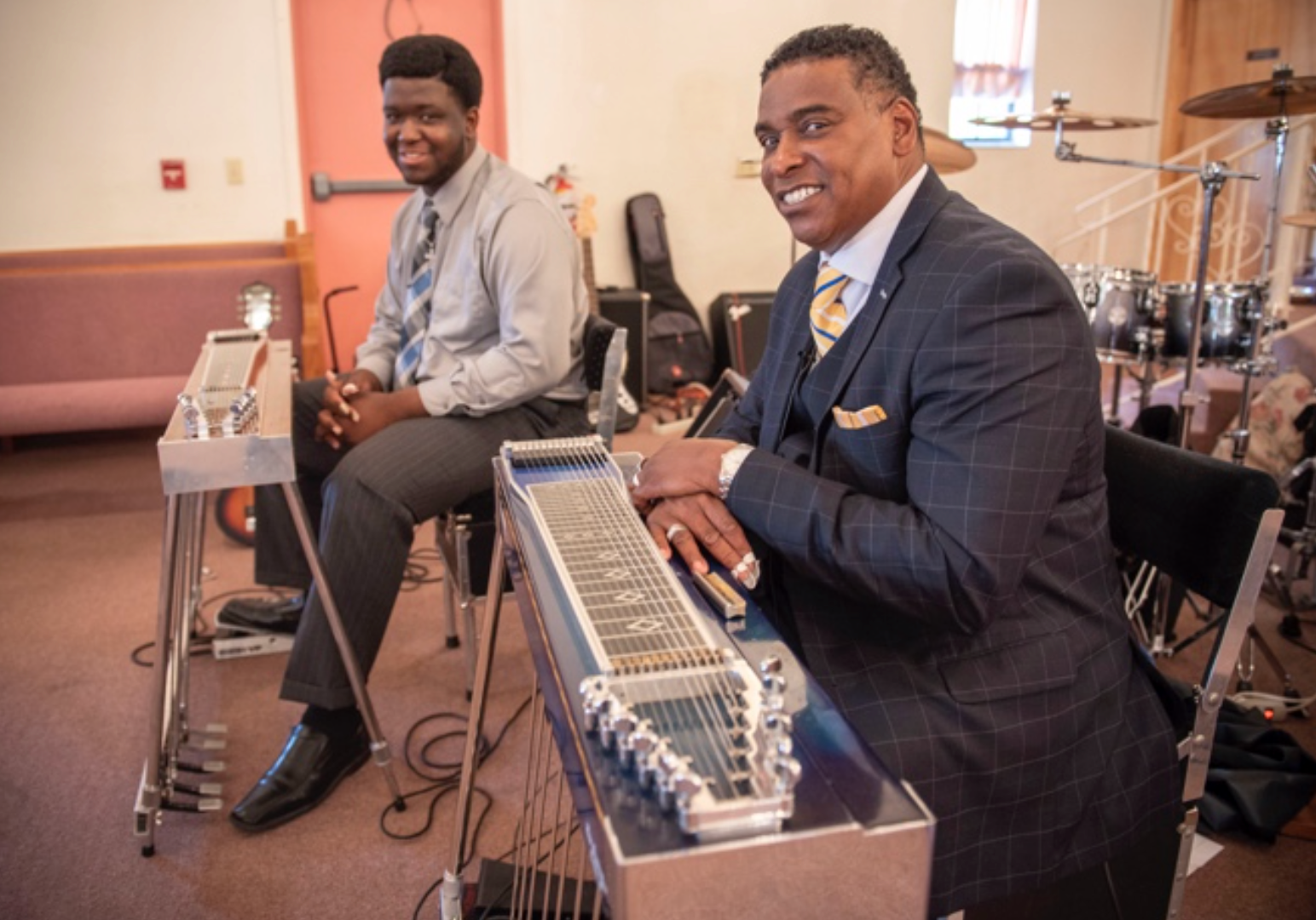 Pastor Elton Noble and Dominic Collins