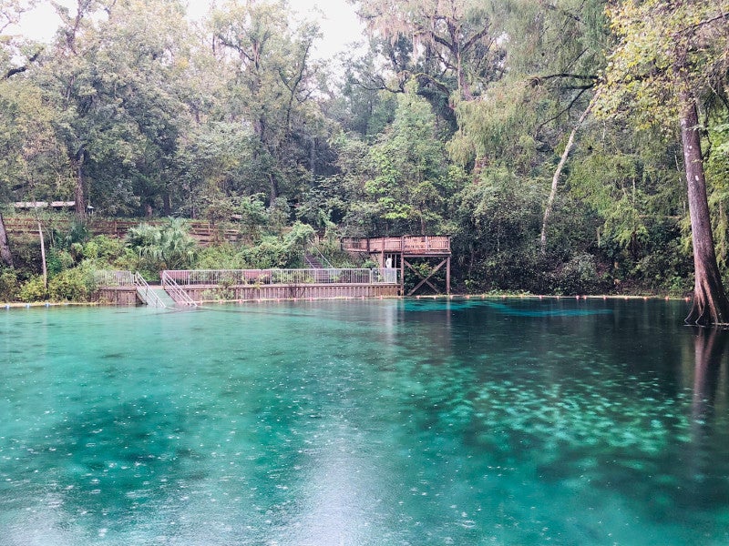 turquoise water in a spring