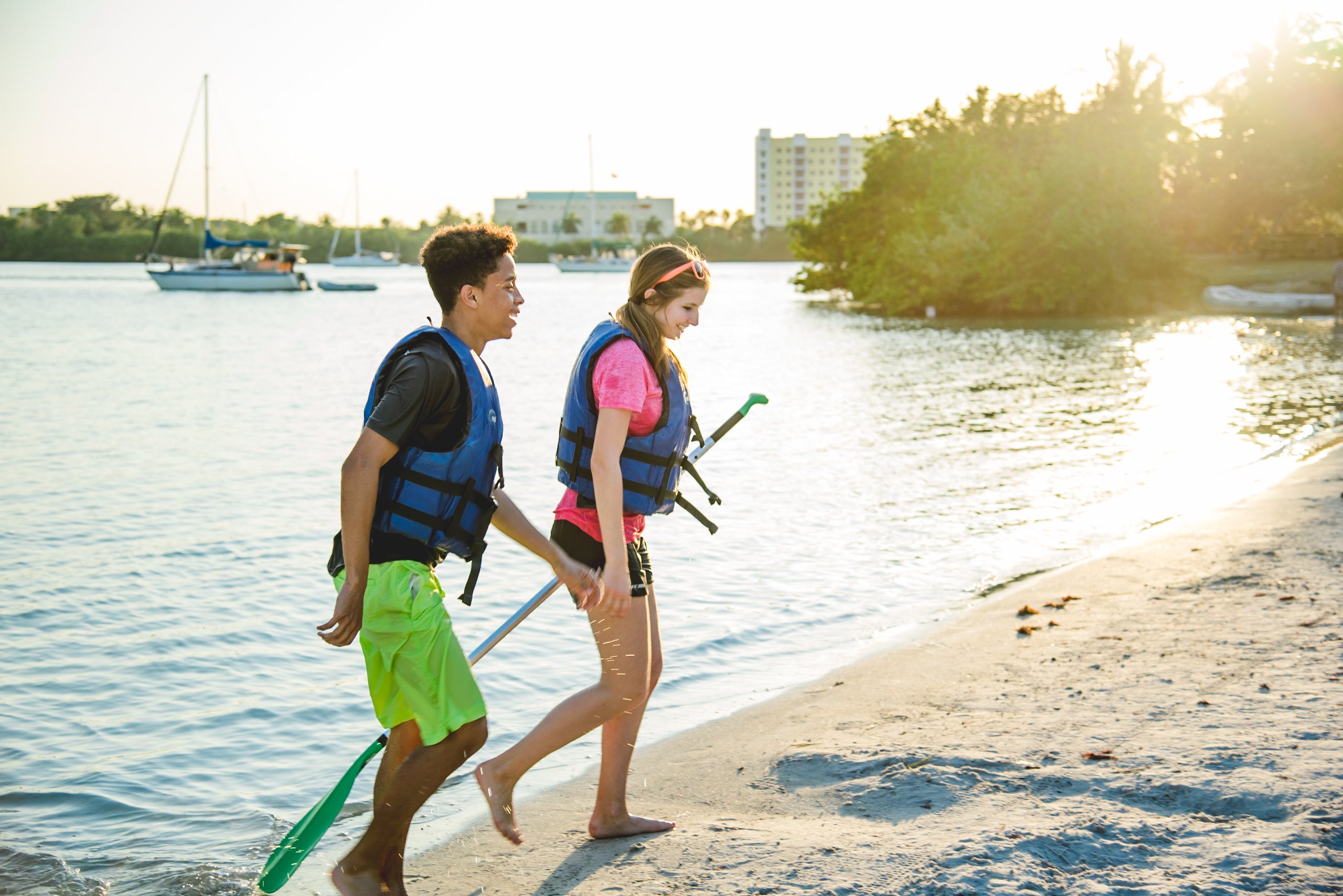 Oleta River Paddlers on Beach