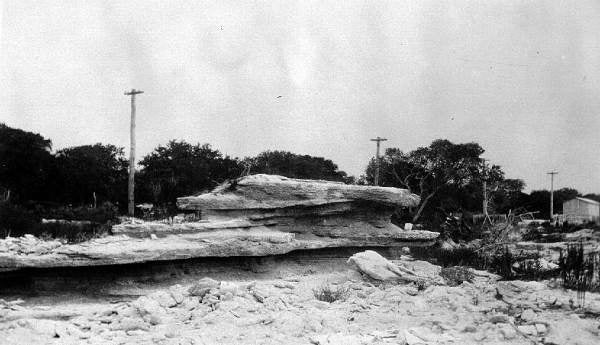 Coquina pit on Anastasia, two miles south of Anastasia Post Office