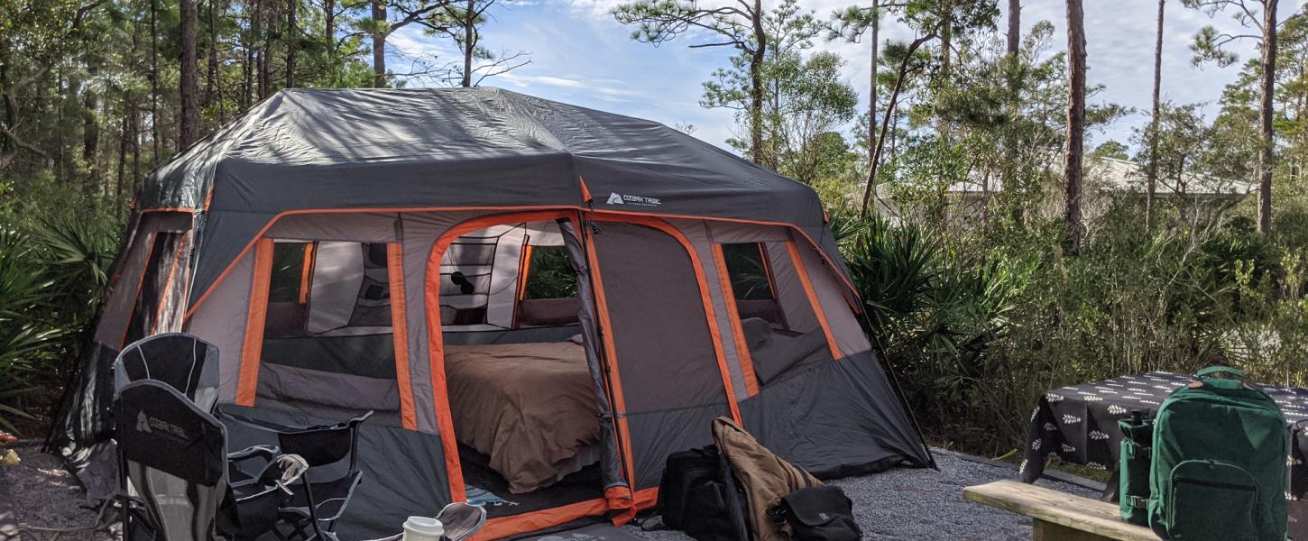 Tent camping at Topsail Hill Preserve State Park