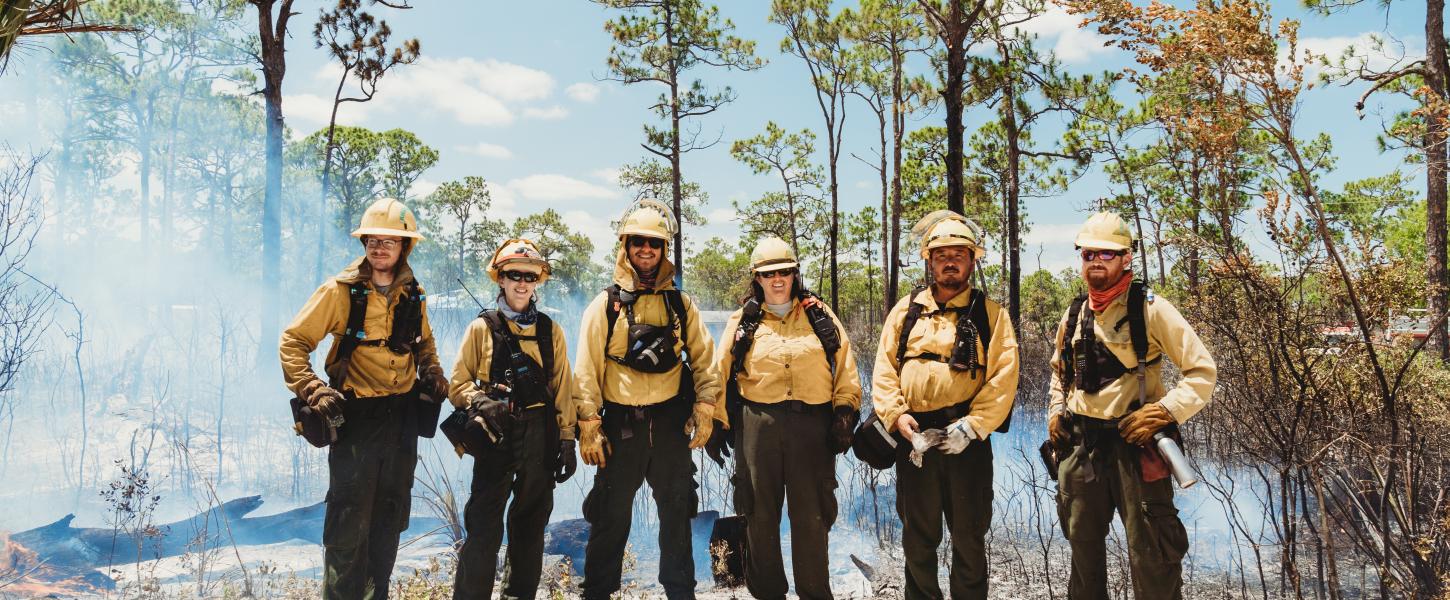 A prescribed fire team. 