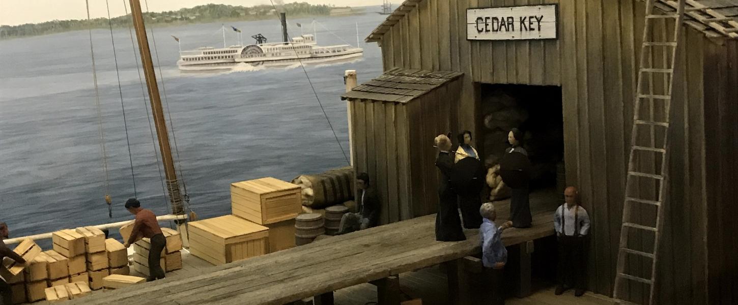 Diorama of the port of Cedar Key