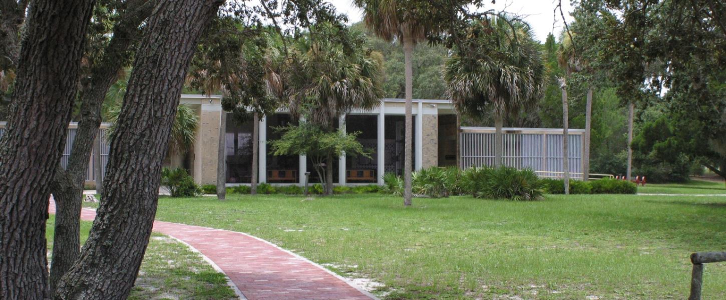 View of the path leading to Cedar Key Musuem