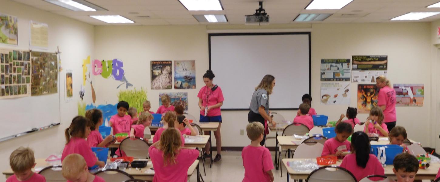 A classroom full of children participating in an activity.