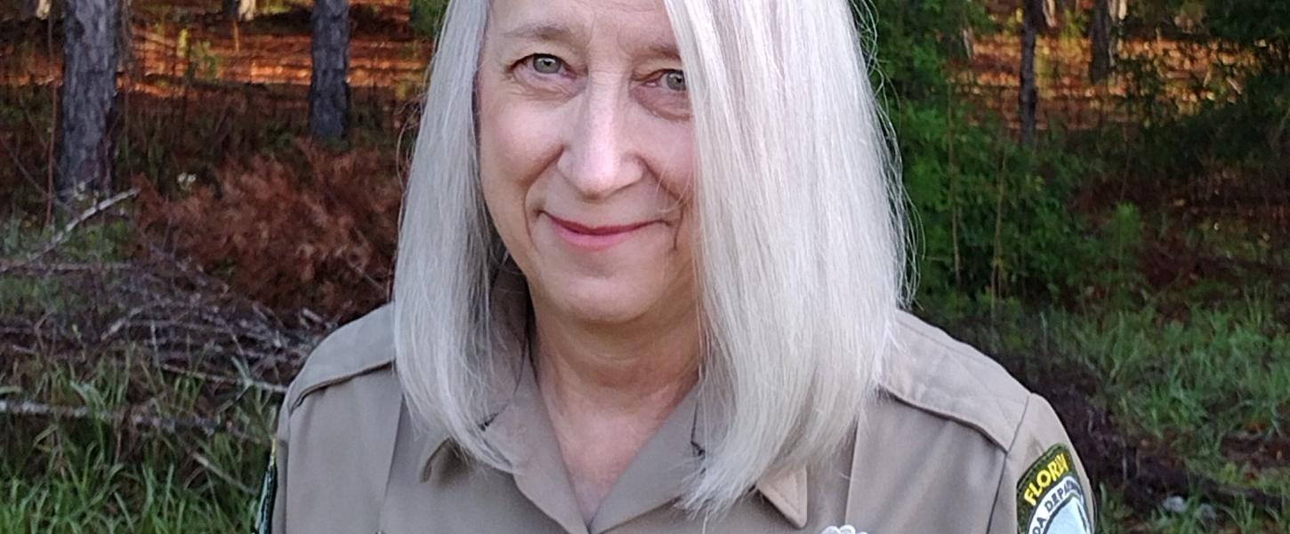 A photo of Jeanne Ellis, a park ranger for the Crystal River State Parks. 