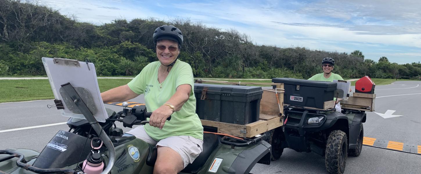 Mayann and Debbi volunteer at North Peninsula State Park.