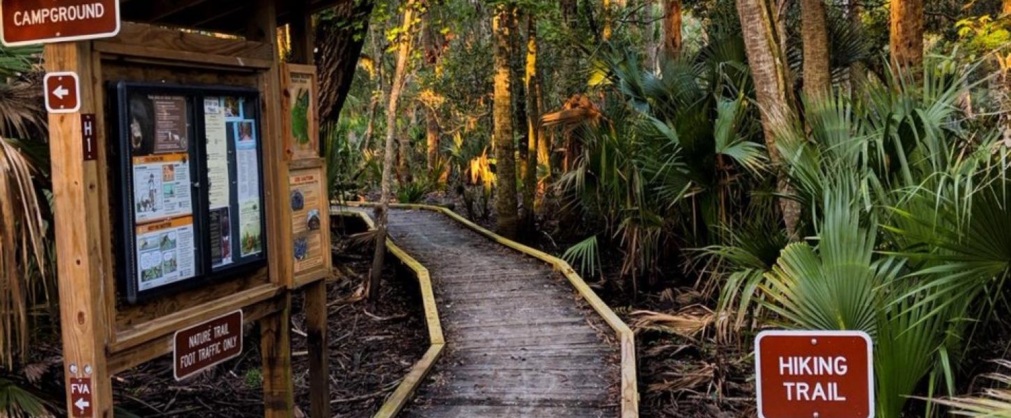 Entrance to the Hammock Hiking Nature Trail