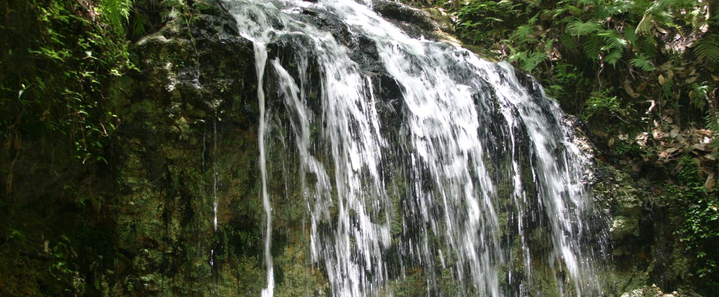 Water cascading into Falling Waters Sink