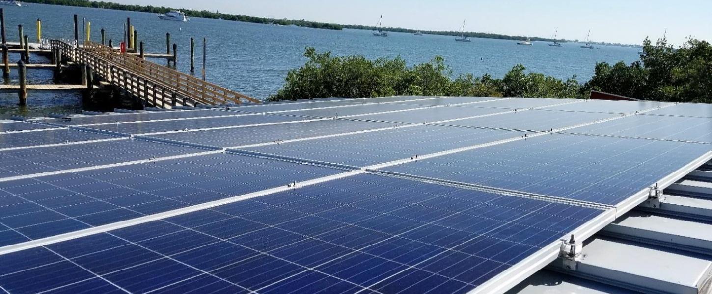 A view of the solar panels.