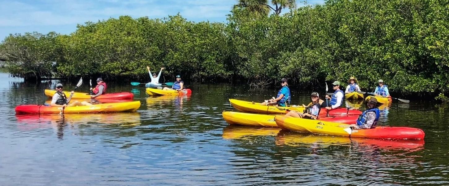 Kayakers on the water.