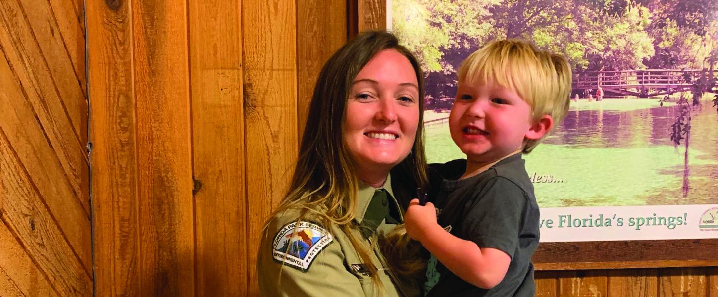 Shannon Kelly with her son.