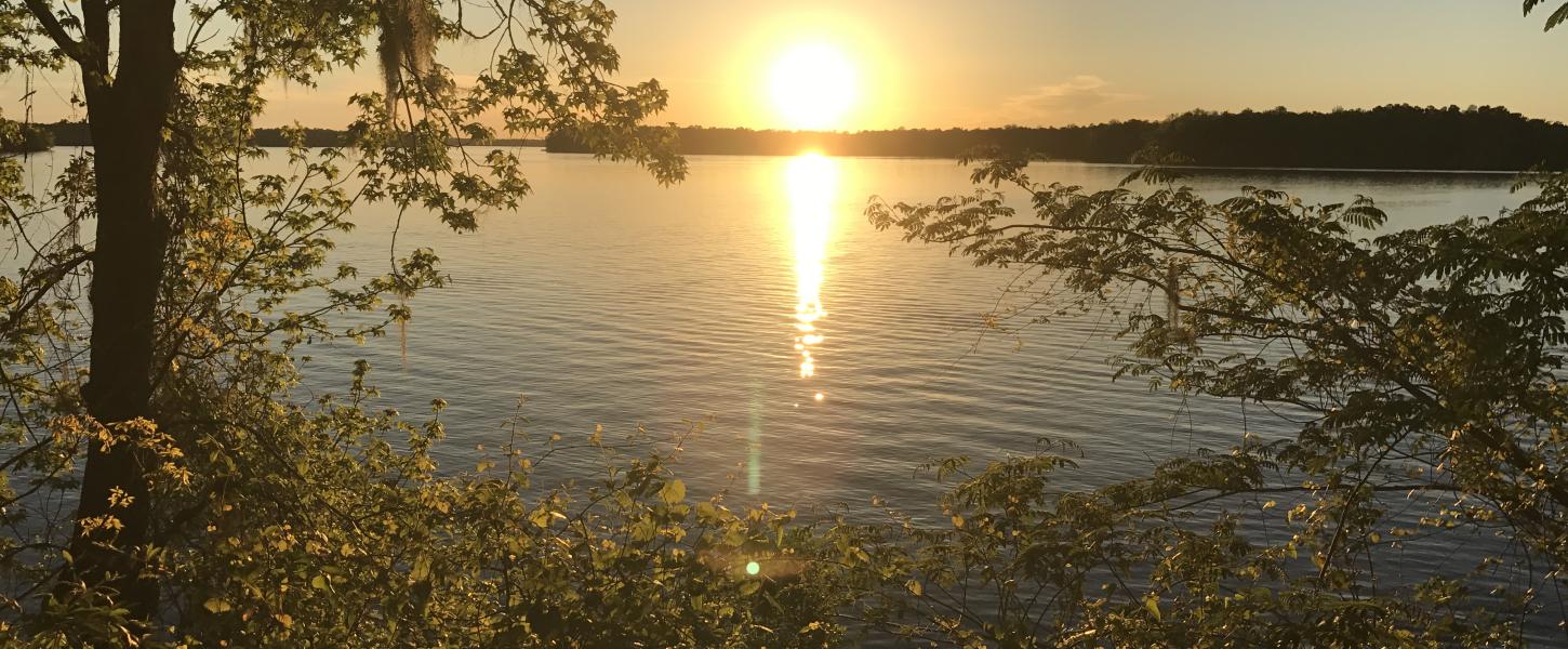 Sun sets over Lake Talquin. 