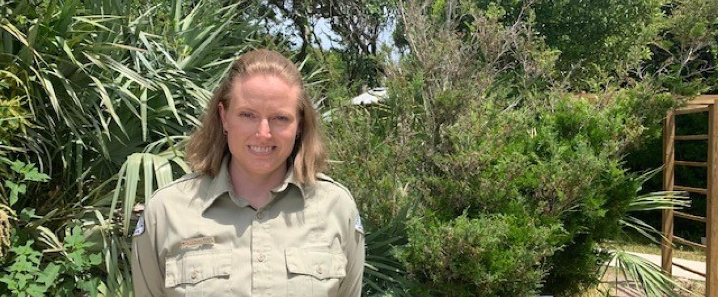 Teresa Ryan works at Gamble Rogers Memorial State Recreation Area at Flagler Beach.