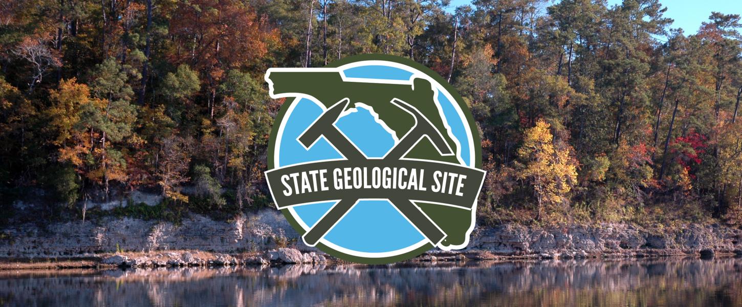 Rock Bluff outcrop along the Apalachicola River with FGS designation brand