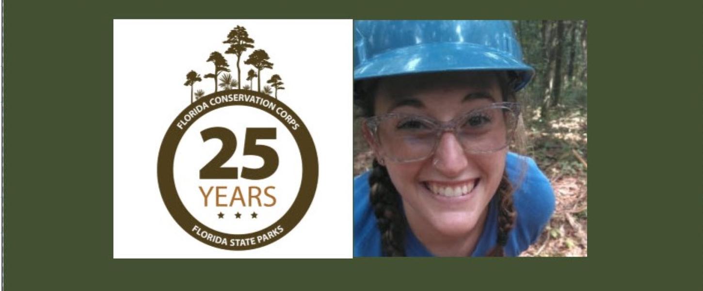 FLCC anniversary logo and Megan Greene.