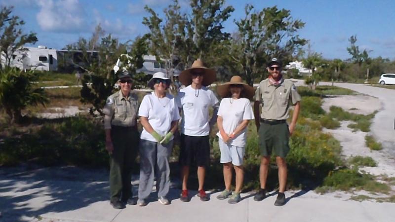 A group of volunteers posing for a picture.