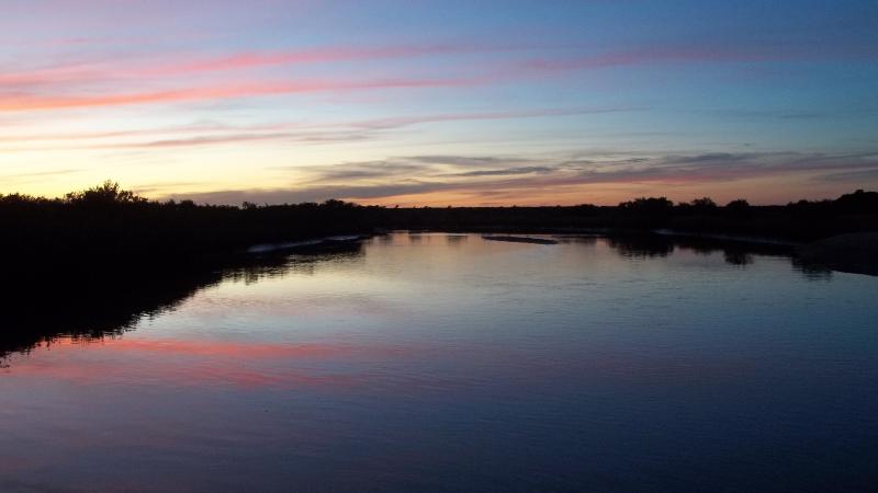 Sunset over Pellicer Creek at Faver-Dykes State Park 