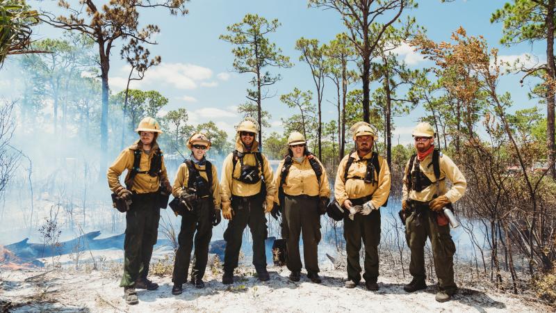 A prescribed fire team. 