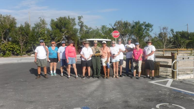 A group gathers following the restoration.