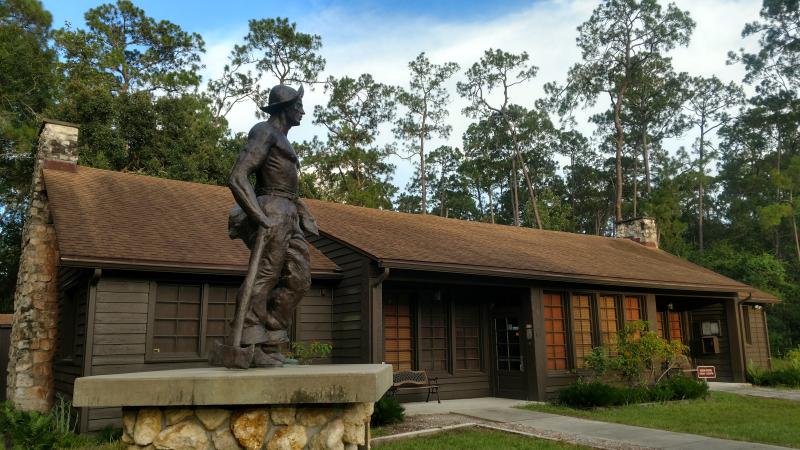 A view of the outside of the ccc museum.