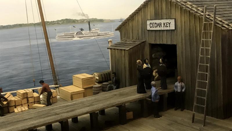 Diorama of the port of Cedar Key