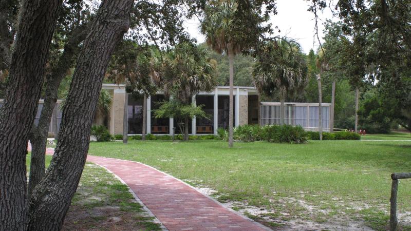 View of the path leading to Cedar Key Musuem