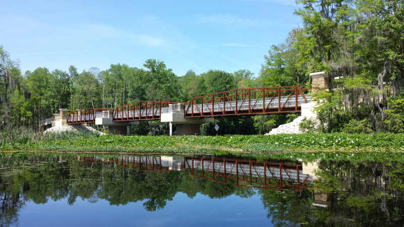 Trail Bridge over water