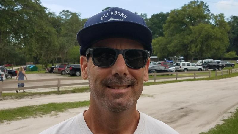 Volunteer Patrick Rossi at Gilchrist Blue Springs State Park