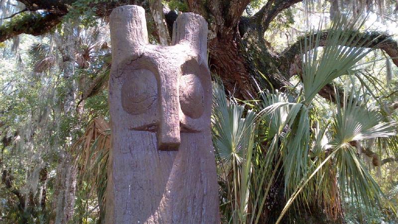 Replica of Hontoon Owl Totem pole