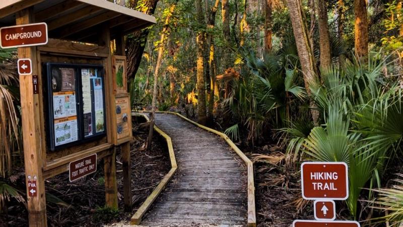 Entrance to the Hammock Hiking Nature Trail