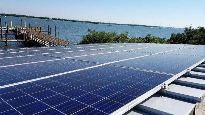 A view of the solar panels.