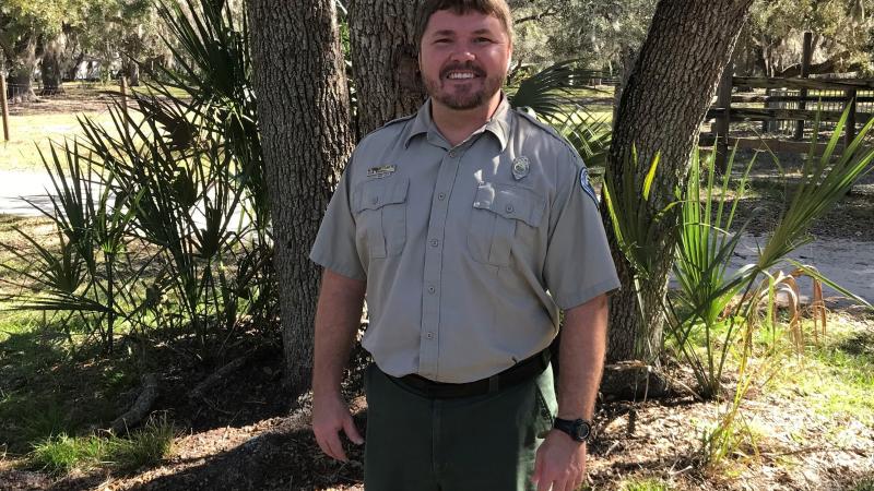 Park Ranger Tommy Brown smiling at the camera